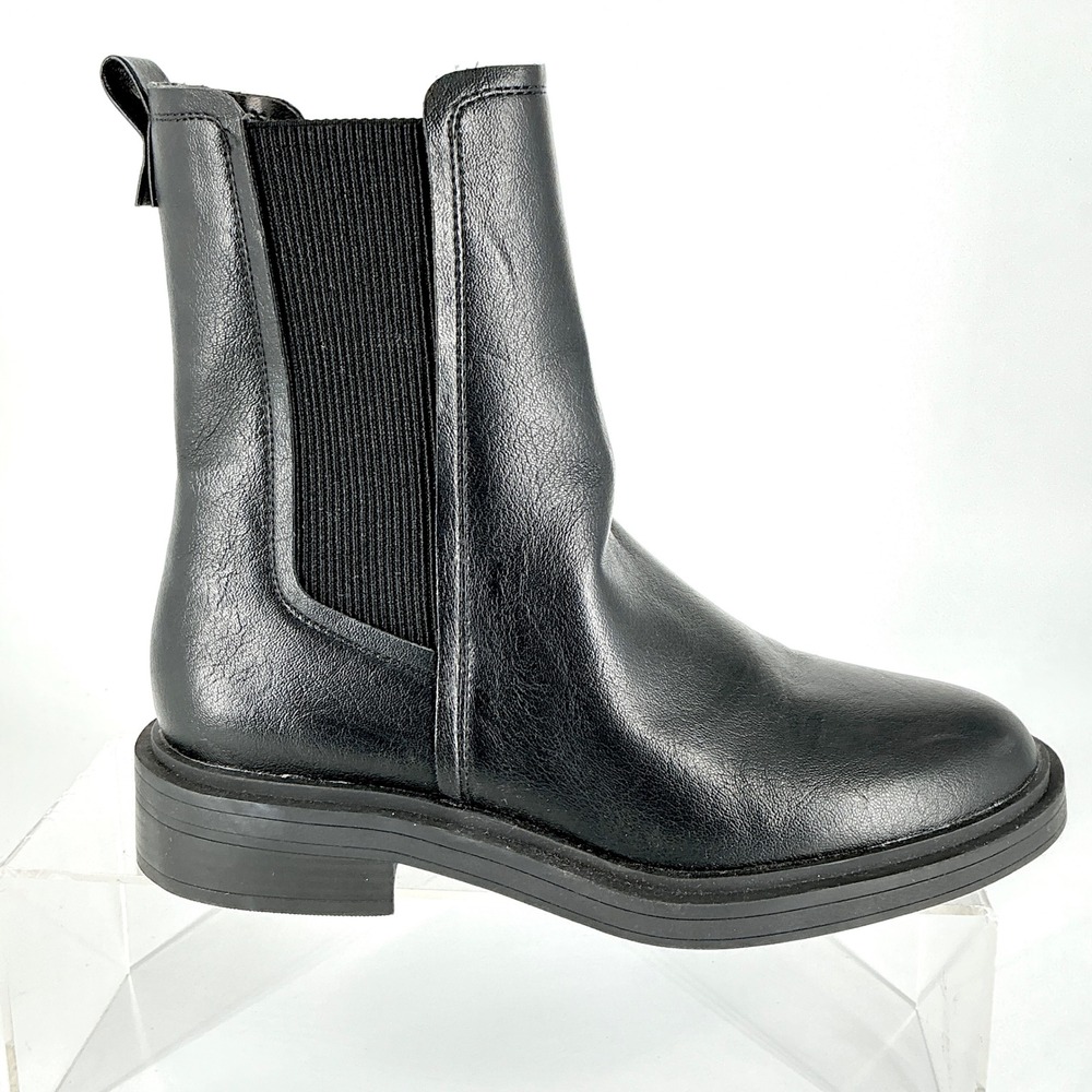 Kenneth Cole Reaction Size 9 Chelsea Boots Black Side Zip NEW Anabelle $70